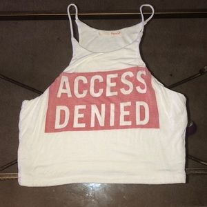 Papaya Access Denied Crop Top